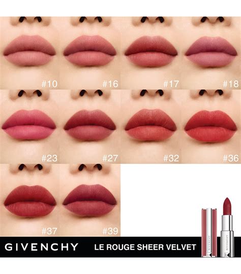 givenchy sheer velvet lipstick 18|givenchy le rouge sheer velvet.